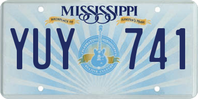 MS license plate YUY741