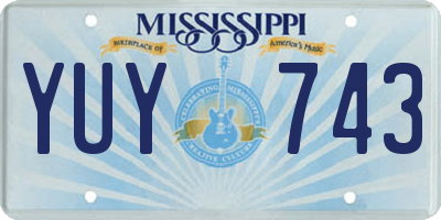 MS license plate YUY743
