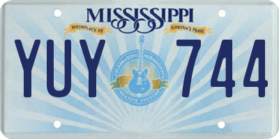 MS license plate YUY744