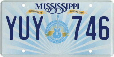MS license plate YUY746