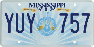 MS license plate YUY757