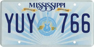 MS license plate YUY766