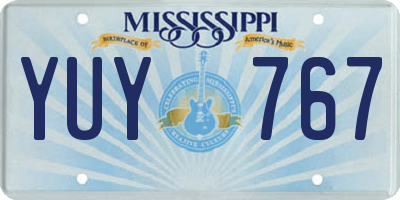 MS license plate YUY767