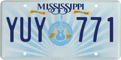 MS license plate YUY771