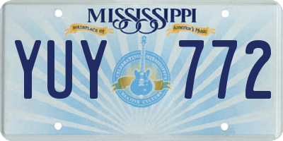 MS license plate YUY772