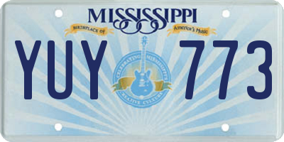 MS license plate YUY773