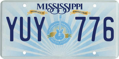 MS license plate YUY776