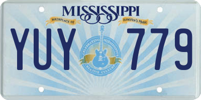 MS license plate YUY779