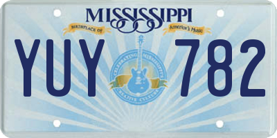 MS license plate YUY782