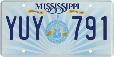 MS license plate YUY791