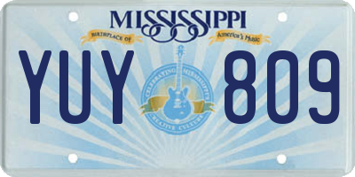 MS license plate YUY809
