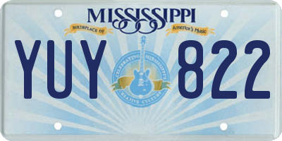 MS license plate YUY822