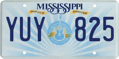 MS license plate YUY825