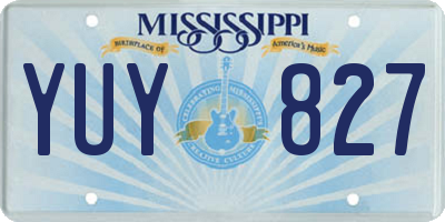 MS license plate YUY827