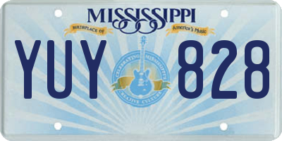 MS license plate YUY828