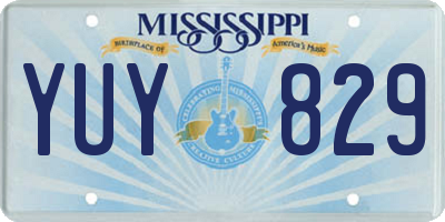 MS license plate YUY829