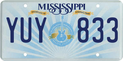 MS license plate YUY833