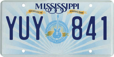 MS license plate YUY841