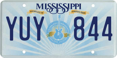 MS license plate YUY844