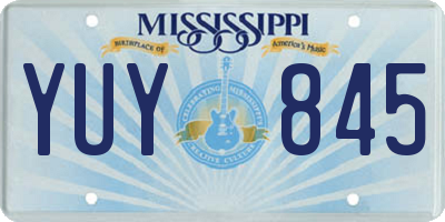 MS license plate YUY845