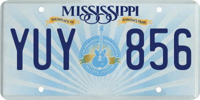 MS license plate YUY856