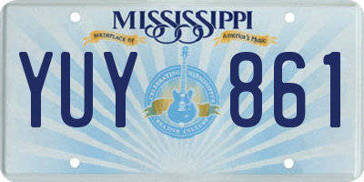 MS license plate YUY861
