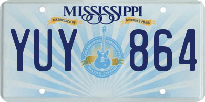 MS license plate YUY864