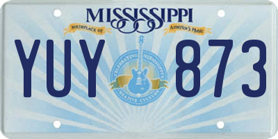 MS license plate YUY873