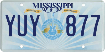 MS license plate YUY877