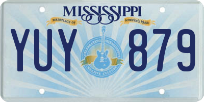 MS license plate YUY879