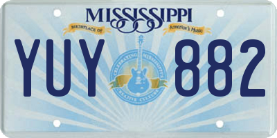 MS license plate YUY882