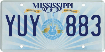 MS license plate YUY883
