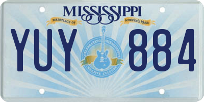 MS license plate YUY884