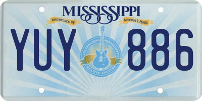MS license plate YUY886