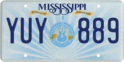 MS license plate YUY889