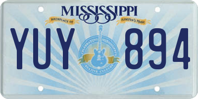 MS license plate YUY894