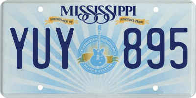 MS license plate YUY895