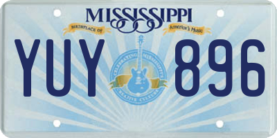 MS license plate YUY896