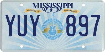 MS license plate YUY897