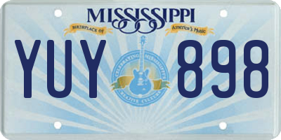 MS license plate YUY898