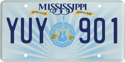 MS license plate YUY901