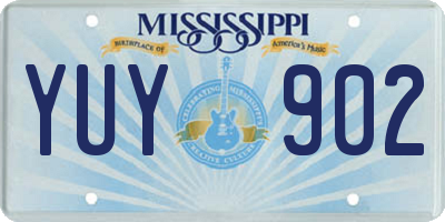 MS license plate YUY902