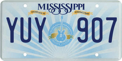MS license plate YUY907