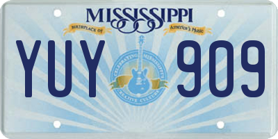 MS license plate YUY909