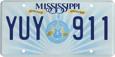 MS license plate YUY911