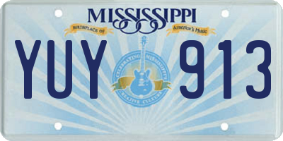 MS license plate YUY913