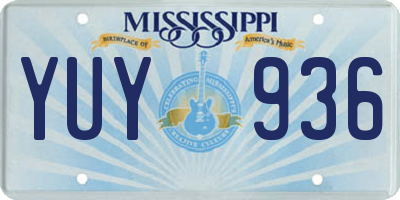 MS license plate YUY936