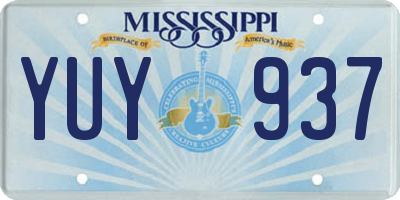 MS license plate YUY937