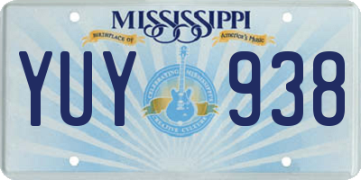 MS license plate YUY938