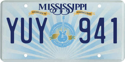 MS license plate YUY941